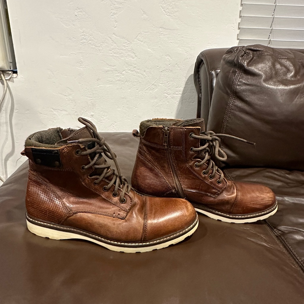 Four Brothers Brown Leather Men's Boots Size 9.5